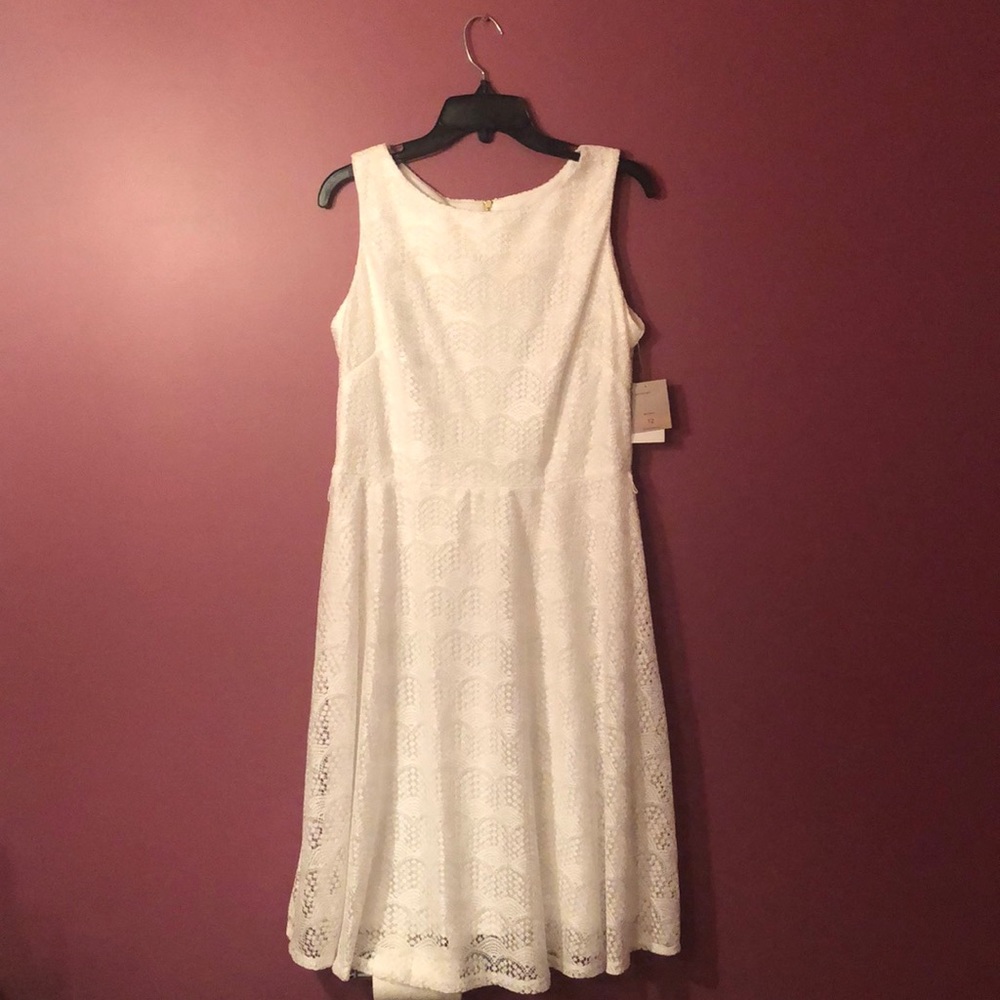 Danny and Nicole Size 12 White Dress